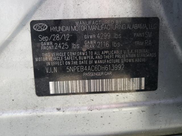 Photo 10 from auction – 2013 HYUNDAI SONATA GLS with VIN 5NPEB4AC6DH613992