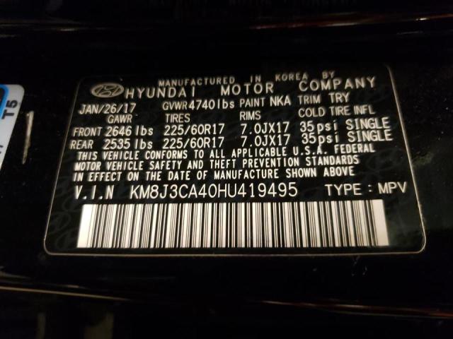 Photo 10 from auction – 2017 HYUNDAI TUCSON LIM with VIN KM8J3CA40HU419495