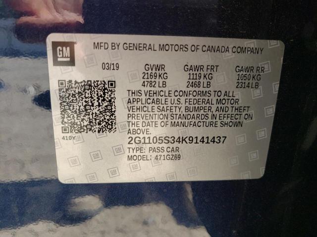 Photo 10 from auction – 2019 CHEVROLET IMPALA PRE with VIN 2G1105S34K9141437