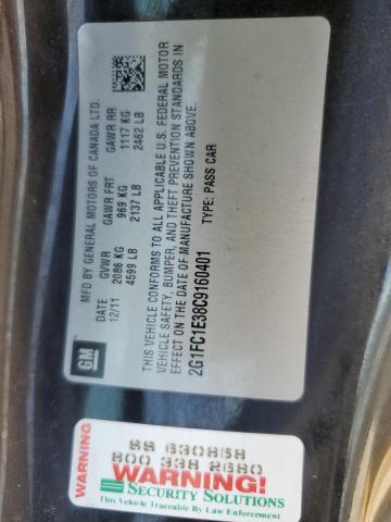 Photo 10 from auction – 2012 CHEVROLET CAMARO LT with VIN 2G1FC1E38C9160401