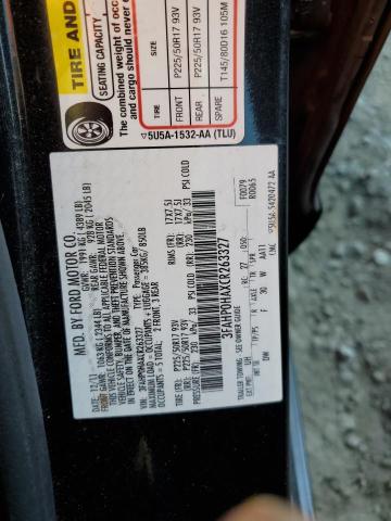 Photo 10 from auction – 2012 FORD FUSION with VIN 3FAHP0HAXCR263327