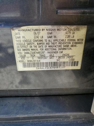 Photo 10 from auction – 2007 NISSAN ALTIMA 2.5 with VIN 1N4AL21E87N483287