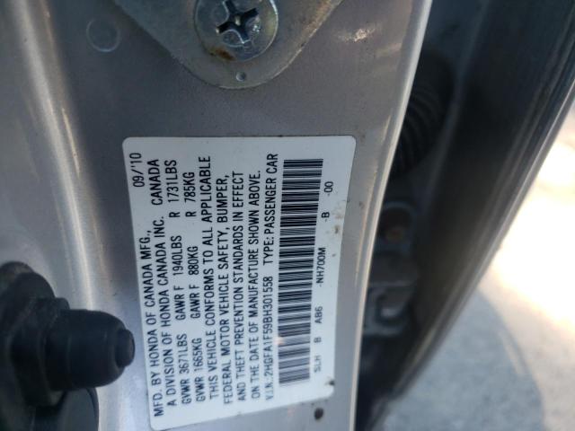 Photo 10 from auction – 2011 HONDA CIVIC LX with VIN 2HGFA1F59BH301558