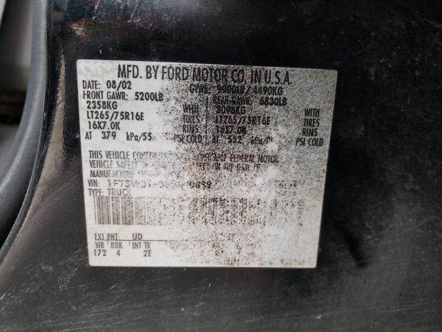 Photo 10 from auction – 2003 FORD F350 SRW S with VIN 1FTSW31F33EA20889