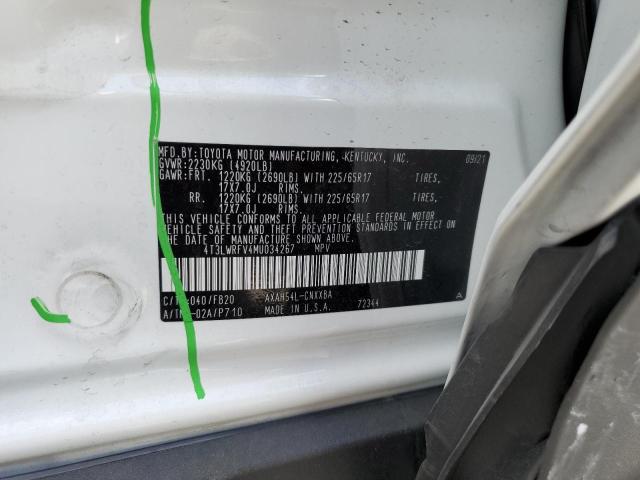 Photo 10 from auction – 2021 TOYOTA RAV4 LE with VIN 4T3LWRFV4MU034267