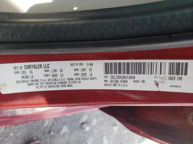 Photo 10 from auction – 2008 DODGE AVENGER SX with VIN 1B3LC56K28N219648