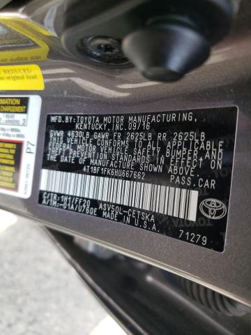 Photo 10 from auction – 2017 TOYOTA CAMRY LE with VIN 4T1BF1FK6HU667662