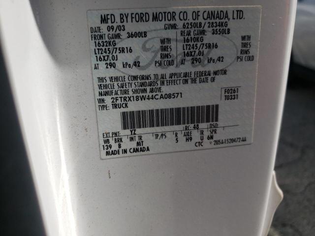 Photo 10 from auction – 2004 FORD F-150 HERI with VIN 2FTRX18W44CA08571