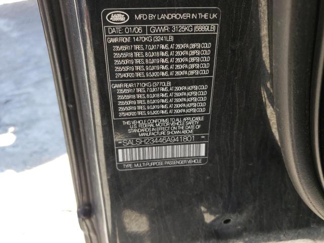 Photo 10 from auction – 2006 LAND ROVER RANGE ROVE with VIN SALSH23446A941801