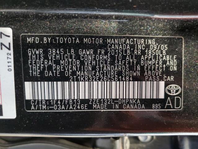 Photo 10 from auction – 2006 TOYOTA MATRX with VIN 2T1KR32E26C561484