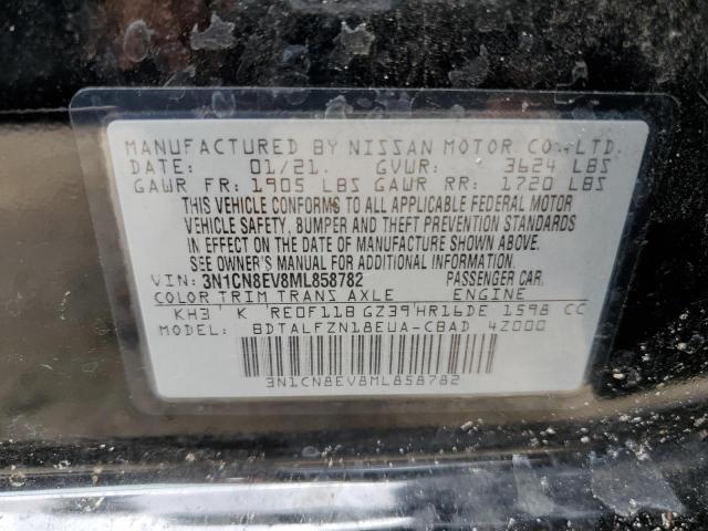 Photo 10 from auction – 2021 NISSAN VERSA SV with VIN 3N1CN8EV8ML858782