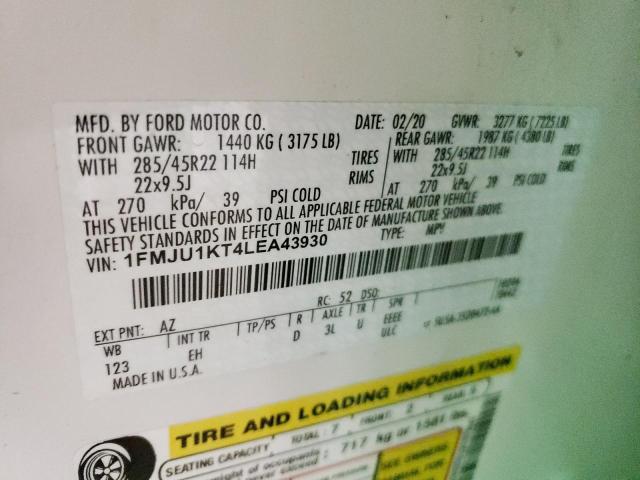 Photo 10 from auction – 2020 FORD EXPEDITION with VIN 1FMJU1KT4LEA43930