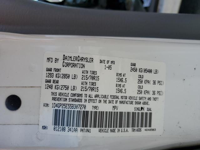 Photo 10 from auction – 2005 DODGE CARAVAN SE with VIN 1D4GP25E55B307270