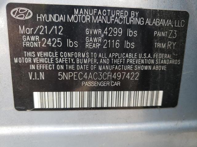 Photo 10 from auction – 2012 HYUNDAI SONATA SE with VIN 5NPEC4AC3CH497422