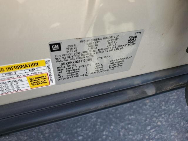 Photo 10 from auction – 2015 CHEVROLET TRAVERSE L with VIN 1GNKRHKD3FJ130099