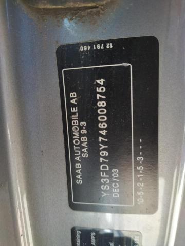 Photo 10 from auction – 2004 SAAB 9-3 ARC with VIN YS3FD79Y746008754