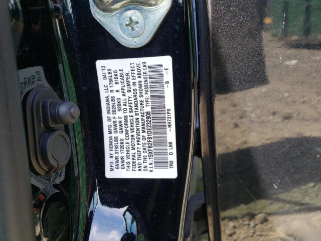 Photo 10 from auction – 2013 HONDA CIVIC EX with VIN 19XFB2F81DE232908