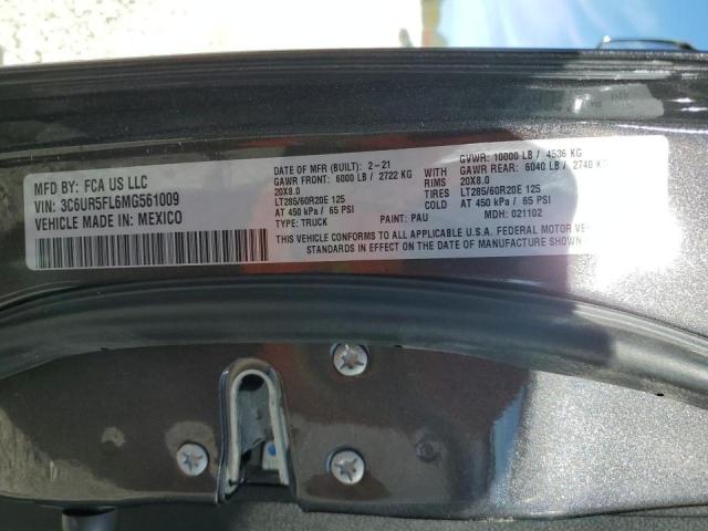 Photo 10 from auction – 2021 RAM 2500 LARAM with VIN 3C6UR5FL6MG561009