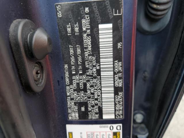 Photo 10 from auction – 2015 TOYOTA 4RUNNER SR with VIN JTEZU5JR0F5099514