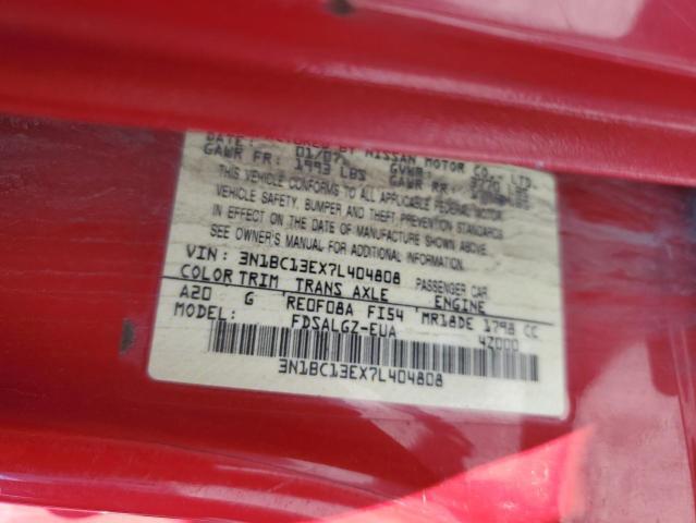 Photo 10 from auction – 2007 NISSAN VERSA S with VIN 3N1BC13EX7L404808