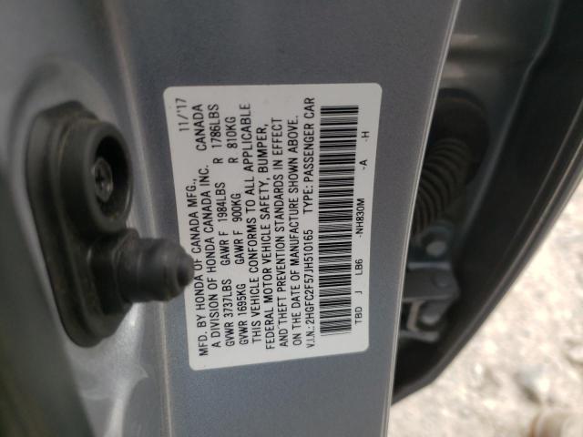 Photo 10 from auction – 2018 HONDA CIVIC LX with VIN 2HGFC2F57JH510165