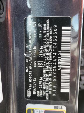 Photo 10 from auction – 2015 KIA OPTIMA LX with VIN 5XXGM4A74FG462509