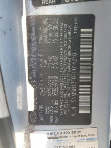 Photo 10 from auction – 2007 HYUNDAI SANTA FE S with VIN 5NMSH13E07H014246
