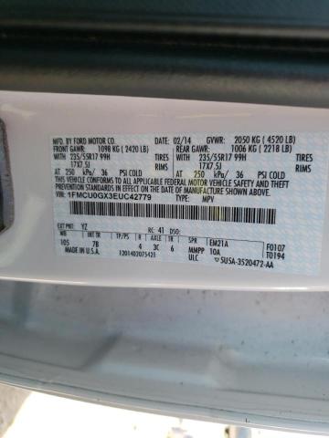 Photo 10 from auction – 2014 FORD ESCAPE SE with VIN 1FMCU0GX3EUC42779