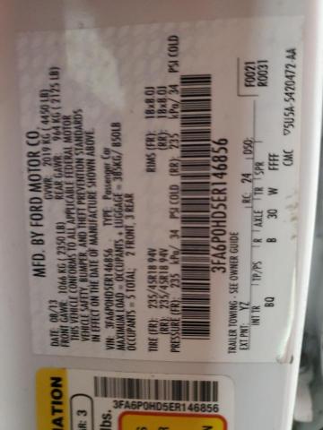 Photo 10 from auction – 2014 FORD FUSION SE with VIN 3FA6P0HD5ER146856