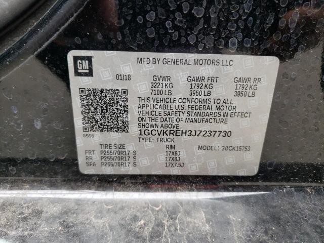 Photo 10 from auction – 2018 CHEVROLET SILVERADO with VIN 1GCVKREH3JZ237730