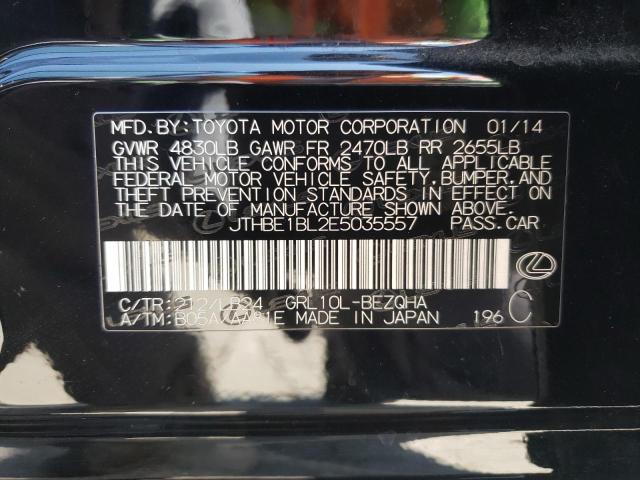 Photo 10 from auction – 2014 LEXUS GS 350 with VIN JTHBE1BL2E5035557