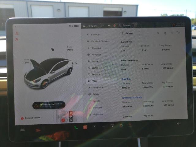 Photo 8 from auction – 2019 TESLA MODEL 3 with VIN 5YJ3E1EB9KF194319