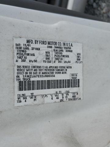 Photo 10 from auction – 2002 FORD EXPLORER S with VIN 1FMZU67E52UB80356
