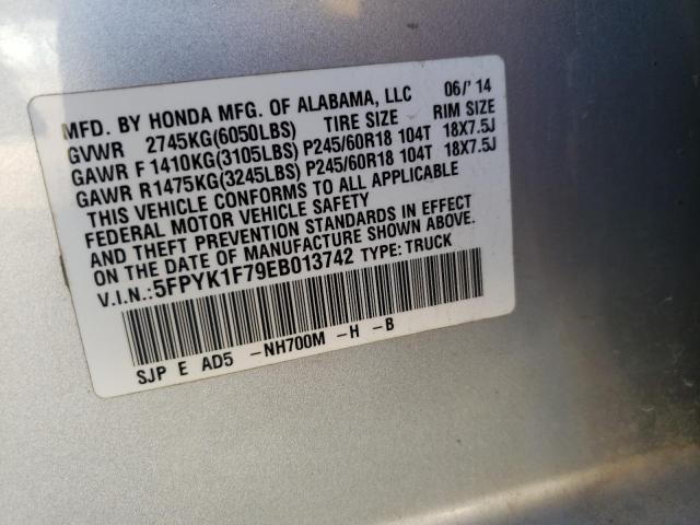 Photo 10 from auction – 2014 HONDA RIDGELINE with VIN 5FPYK1F79EB013742