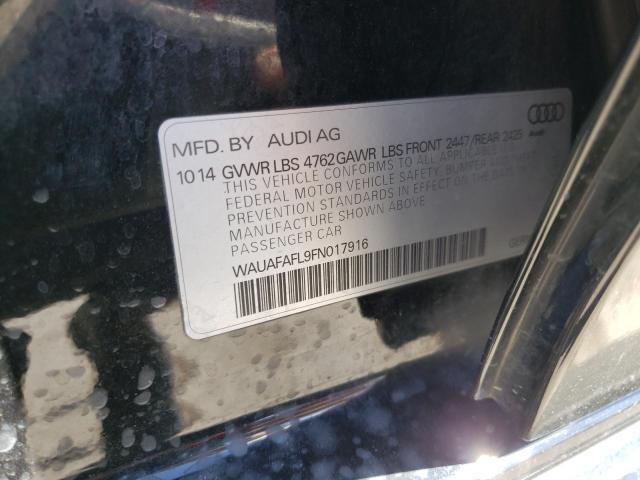 Photo 10 from auction – 2015 AUDI A4 PREMIUM with VIN WAUAFAFL9FN017916