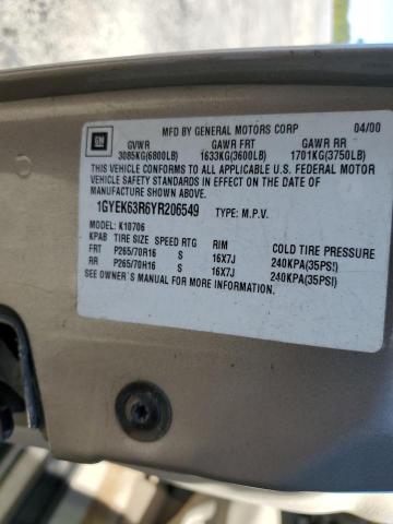 Photo 10 from auction – 2000 CADILLAC ESCALADE L with VIN 1GYEK63R6YR206549