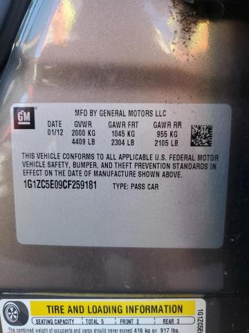 Photo 10 from auction – 2012 CHEVROLET MALIBU 1LT with VIN 1G1ZC5E09CF259181