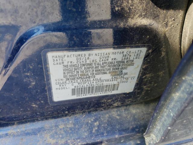 Photo 10 from auction – 2018 NISSAN SENTRA S with VIN 3N1AB7AP0JL648173