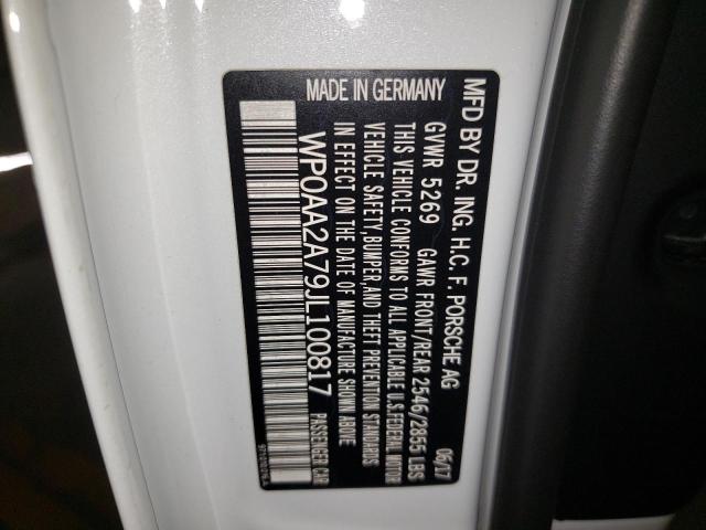 Photo 10 from auction – 2018 PORSCHE PANAMERA 4 with VIN WP0AA2A79JL100817
