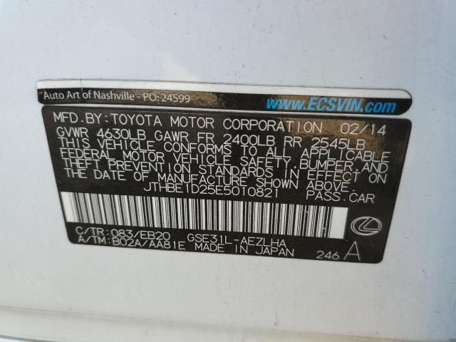 Photo 10 from auction – 2014 LEXUS IS 350 with VIN JTHBE1D25E5010821