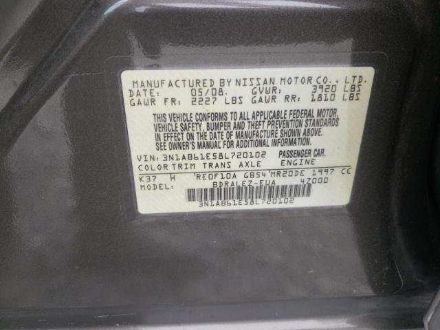 Photo 10 from auction – 2008 NISSAN SENTRA 2.0 with VIN 3N1AB61E58L720102