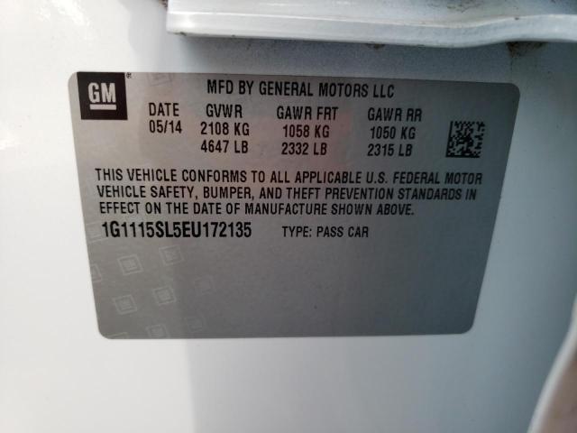 Photo 10 from auction – 2014 CHEVROLET IMPALA LT with VIN 1G1115SL5EU172135