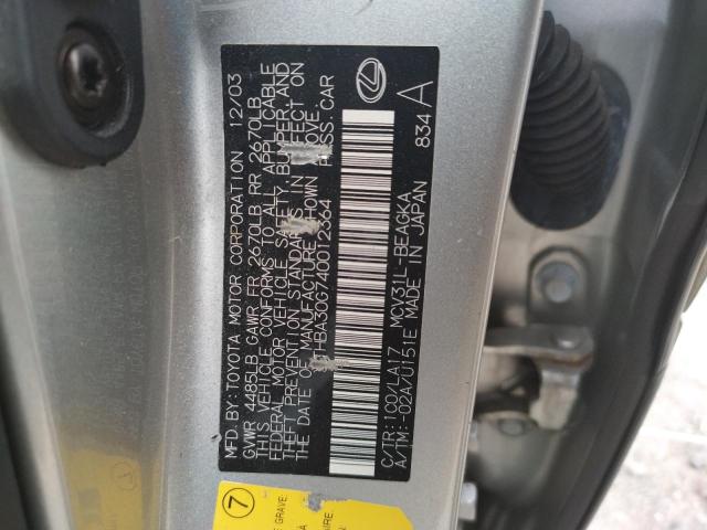 Photo 10 from auction – 2004 LEXUS ES 330 with VIN JTHBA30G740012364