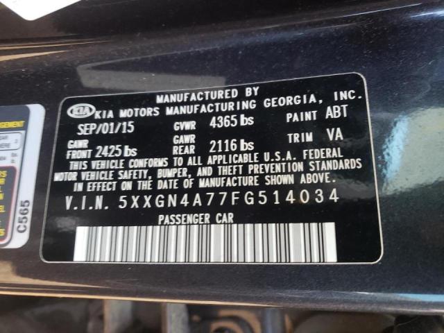 Photo 10 from auction – 2015 KIA OPTIMA EX with VIN 5XXGN4A77FG514034