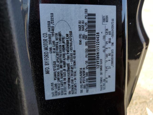 Photo 10 from auction – 2005 FORD MUSTANG with VIN 1ZVFT80N155224428