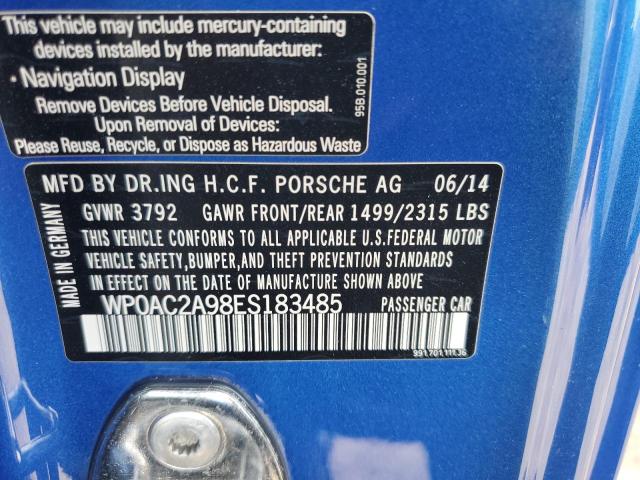 Photo 10 from auction – 2014 PORSCHE 911 GT3 with VIN WP0AC2A98ES183485