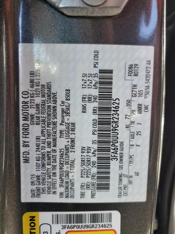 Photo 10 from auction – 2016 FORD FUSION S H with VIN 3FA6P0UU9GR234625