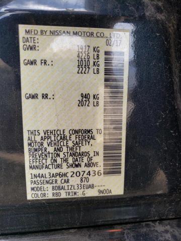 Photo 10 from auction – 2017 NISSAN ALTIMA 2.5 with VIN 1N4AL3AP6HC207436