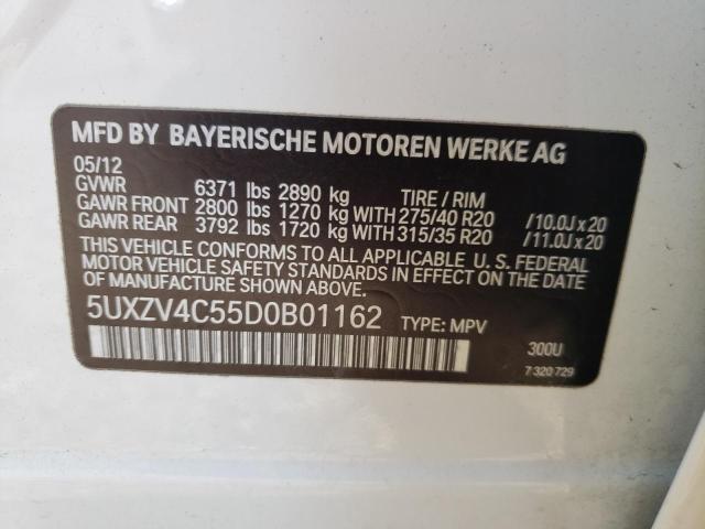 Photo 10 from auction – 2013 BMW X5 XDRIVE3 with VIN 5UXZV4C55D0B01162
