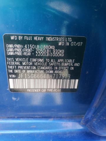 Photo 10 from auction – 2008 SUBARU FORESTER S with VIN JF1SG66648H717913